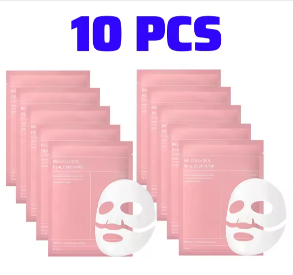 Bio Collagen Face Mask Shrink Pores Deep Hydrating Moisturizing Split Mask Firming Nourish Brighten Facial Skin Care
