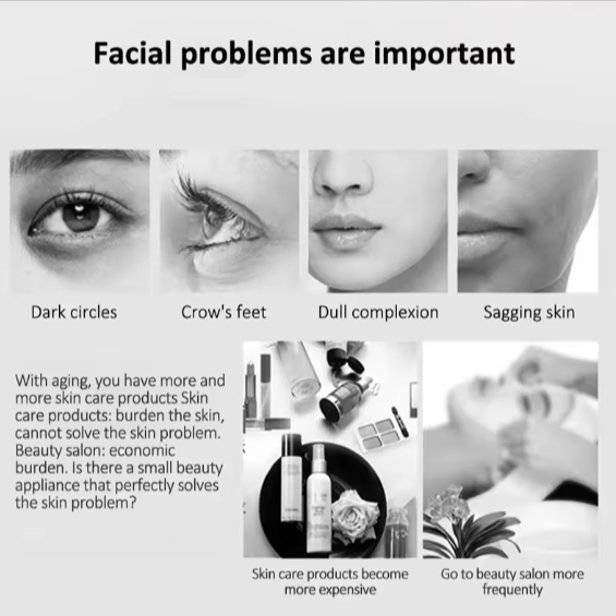 Electric Facial Beauty Device Ultrasonic Ionic Face Cleaner Anti-aging Machine High Frequency Wrinkle Removal Skin Lift Massager