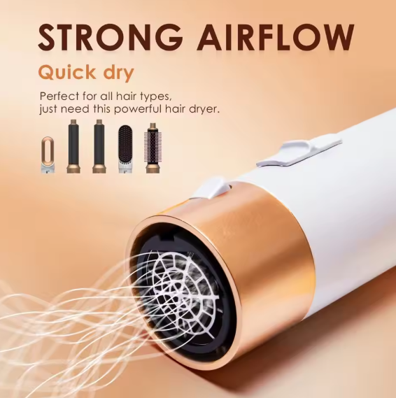Professional Air Hair Styler 5 In 1 Hair Curling Straightening Hair Drying 1000W Hot Air Brushes