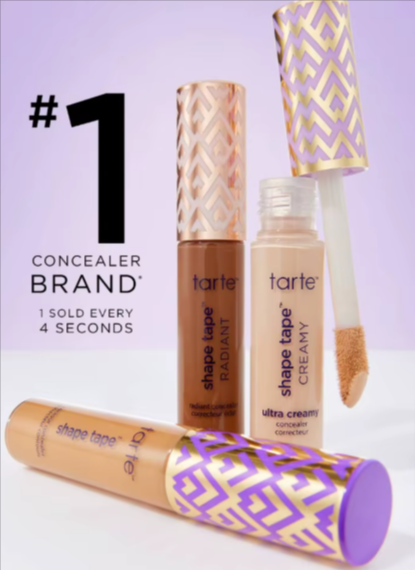 Tarte Liquid Concealer Dark Circles Acne Scars Foundation Skin Tone Repair Oil Control Concealer Facial Primer, 10ml