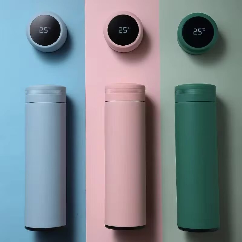 Multipurpose Double Digital Vacuum Smart Insulation 500ml Thermos Tumbler