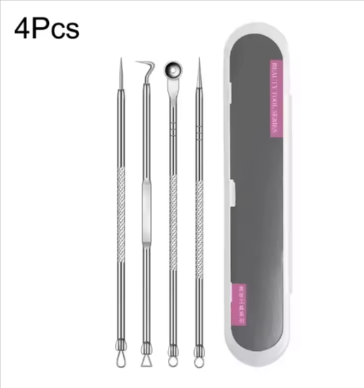 Ingrown Hair Tweezers Acne Blackhead Removal Needles Black Dots Cleaner Deep Cleansing Pore Cleaner Face Skin Care Tools