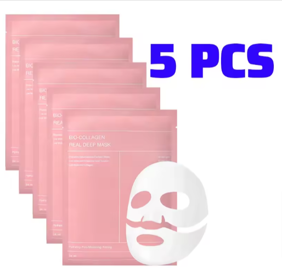 Bio Collagen Face Mask Shrink Pores Deep Hydrating Moisturizing Split Mask Firming Nourish Brighten Facial Skin Care