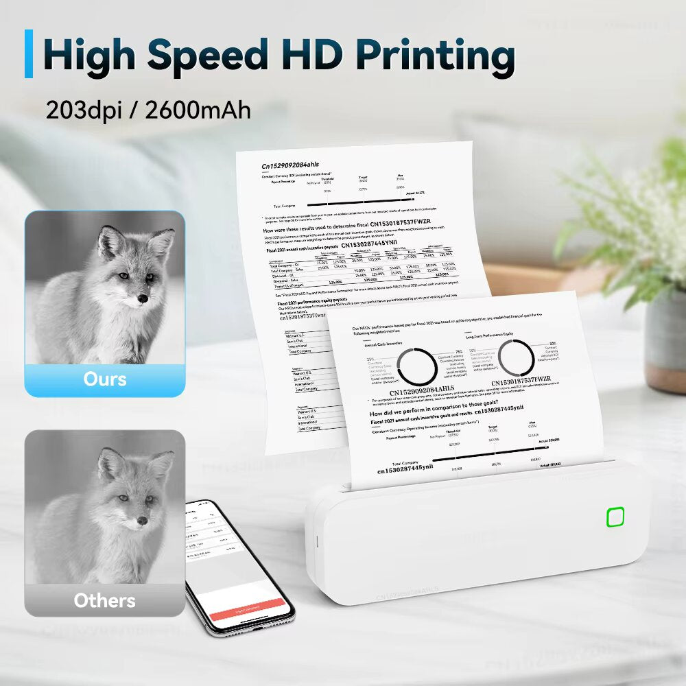 A4 Thermal Printer Portable Inkless A4 Paper Printer Wireless Bluetooth PDF Document Photo Print Machine Tattoo Stencil Printer