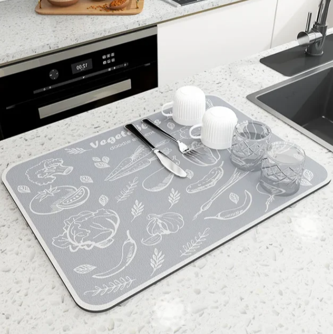 Super Drain Pad Tableware Mat Large Kitchen