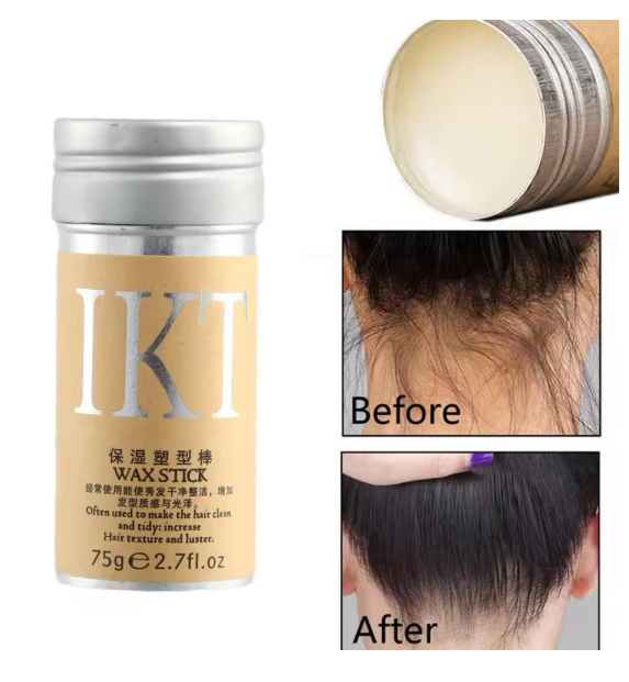 Hair Wax Stick 75g Non-Greasy Styling Wax Rapid Short Broken Frizzy Control Hair Wigs Slick