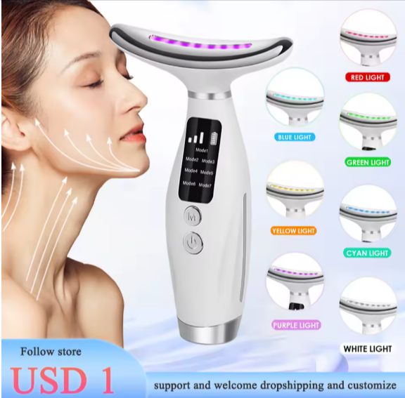 Neck Face Beauty Device Vibration Massage for Face and Neck Personal Ccare Skindion Home Use Beauty Device Face Lifting Machine