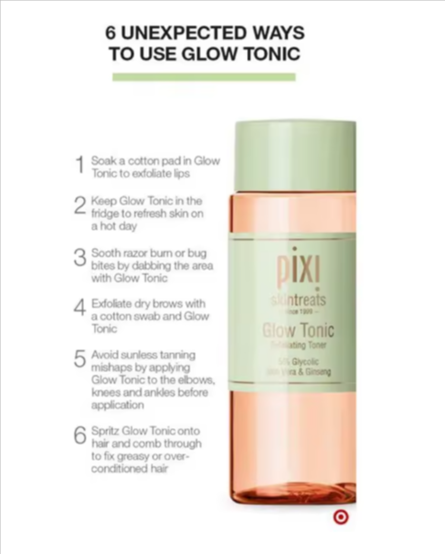 Pixi 5% Glycolic Aloe Vera Anti Wrinkle Moisturizing Whitening Pixi Toner Retinol Tonic Rose Lotion Face Serum Essence 100ML
