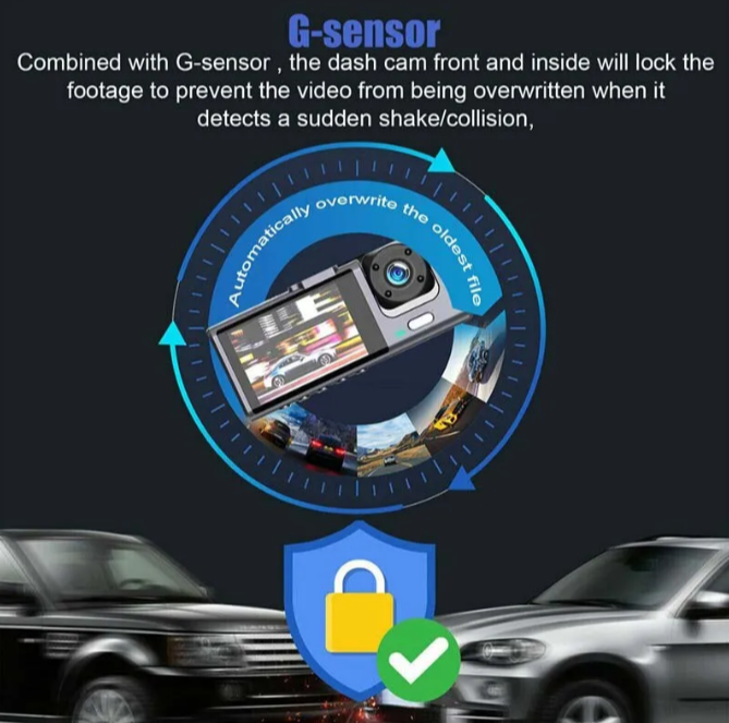 Dash Cam W/IR Night Vision Loop Recording