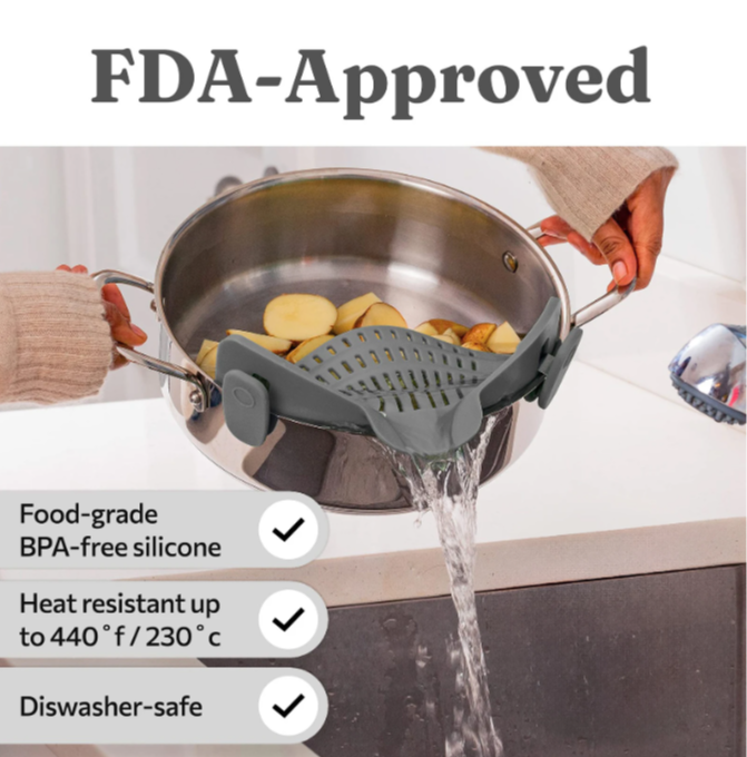 Silicone Kitchen Strainer Clip is the perfect kitchen tool