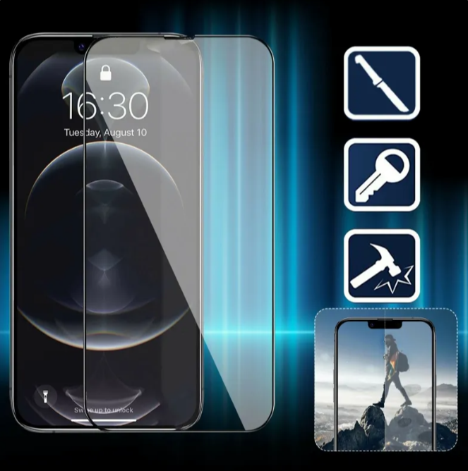 4PCS 60D Full Cover Protective Glass For IPhone