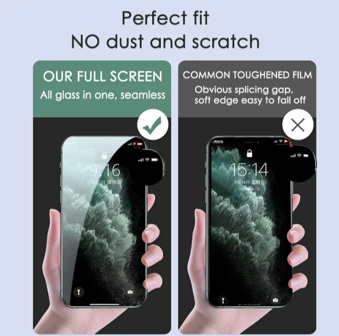 4PCS 60D Full Cover Protective Glass For IPhone