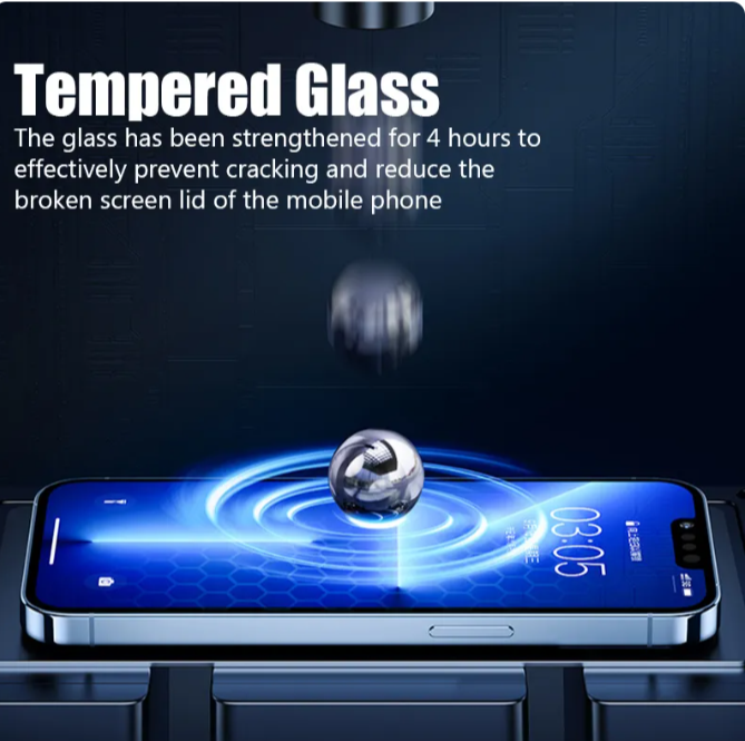 4PCS 60D Full Cover Protective Glass For IPhone