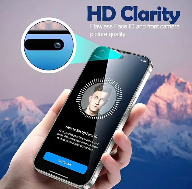 4PCS 60D Full Cover Protective Glass For IPhone