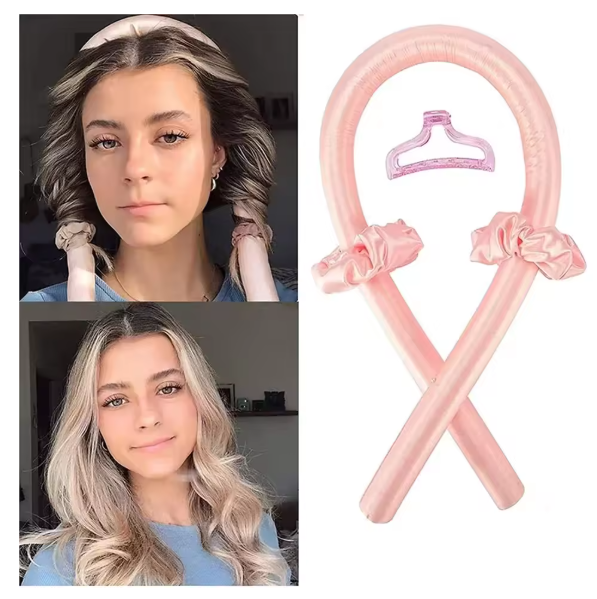 Satin Heatless Curling Set - Overnight Hair Curlers to Sleep in, Heatless Curls, Heatless Hair Curler Overnight Curls, Heatless Curling Rod Headband