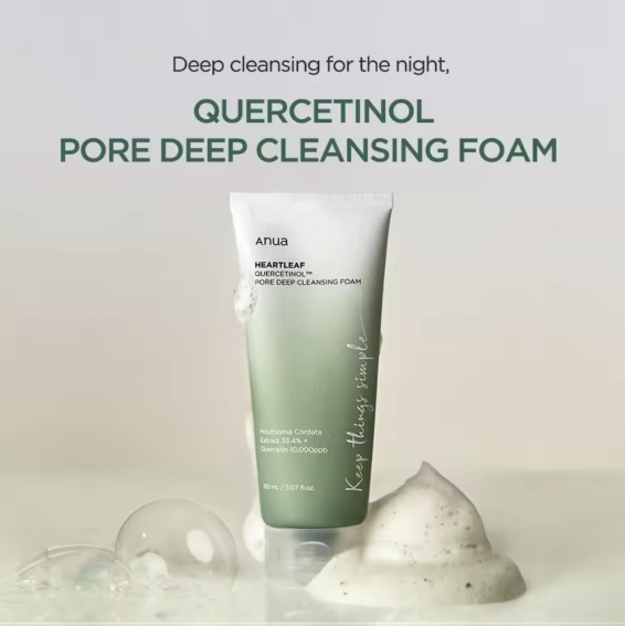 Anua - Heartleaf Quercetinol Pore Deep Cleansing Foaming Facial Cleanser