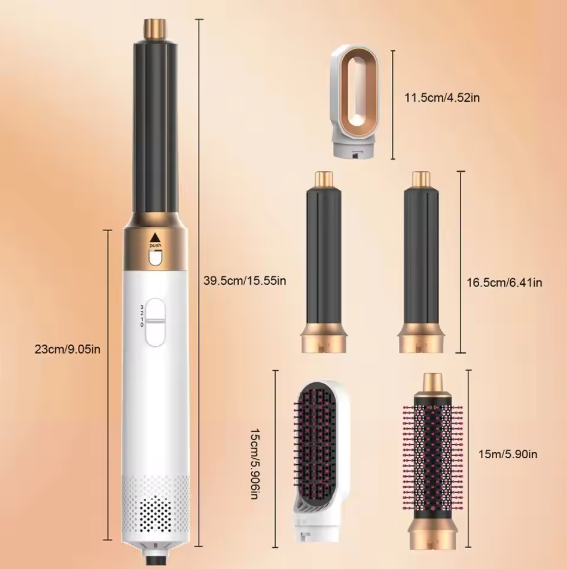 Professional Air Hair Styler 5 In 1 Hair Curling Straightening Hair Drying 1000W Hot Air Brushes