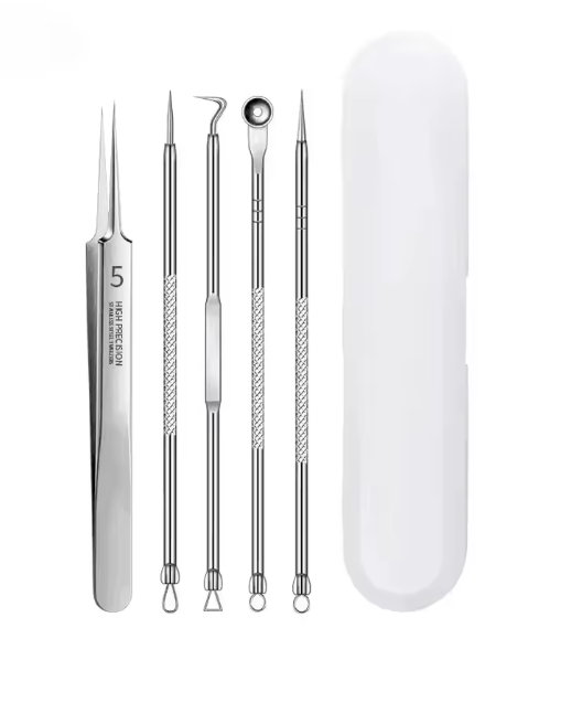 Ingrown Hair Tweezers Acne Blackhead Removal Needles Black Dots Cleaner Deep Cleansing Pore Cleaner Face Skin Care Tools