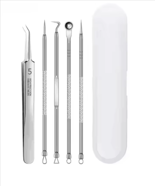 Ingrown Hair Tweezers Acne Blackhead Removal Needles Black Dots Cleaner Deep Cleansing Pore Cleaner Face Skin Care Tools