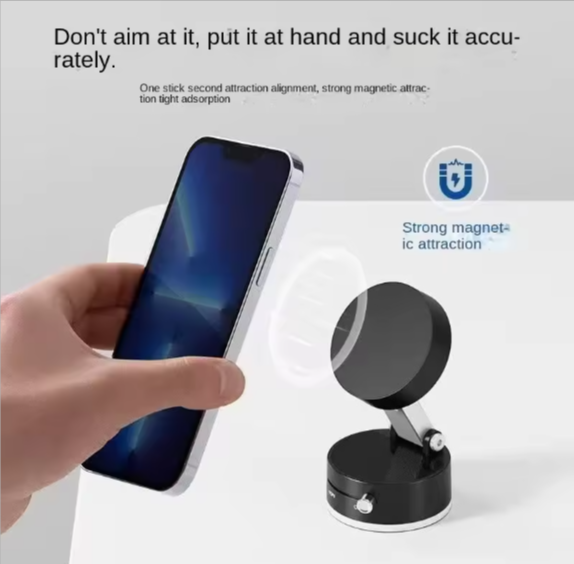 Vacuum adsorption magnetic car mobile phone holder