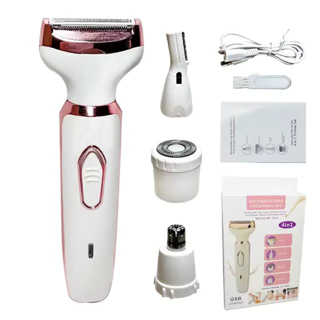 4 in 1 Electric Razor for Women Shaver Lady Shaver Body Hair Trimmer