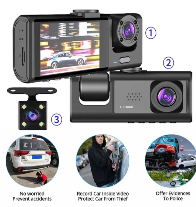 Dash Cam W/IR Night Vision Loop Recording