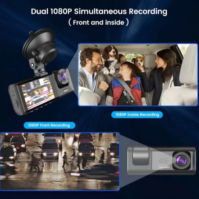 Dash Cam W/IR Night Vision Loop Recording