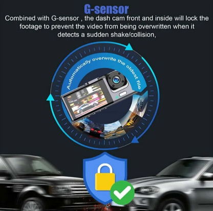 Dash Cam W/IR Night Vision Loop Recording