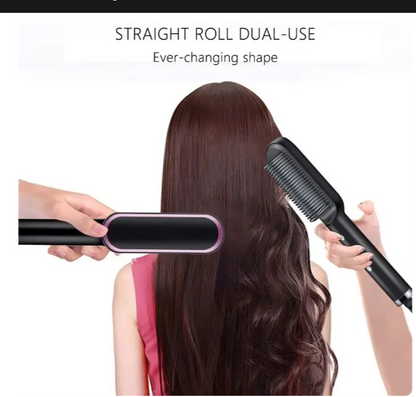 Hair straightener brush online best sale