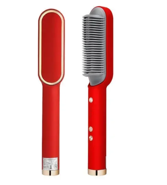 Hair straightener curler brush best sale